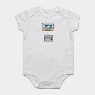 Discreet Pride Transgender Flag Baby Bodysuit